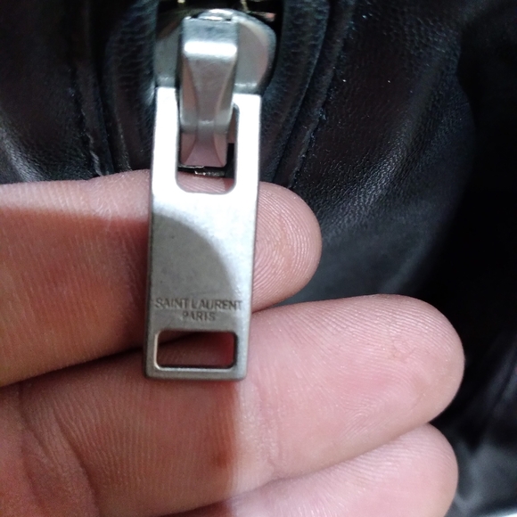 Saint Laurent Leather Biker Jacket Size 38 - Picture 6 of 12